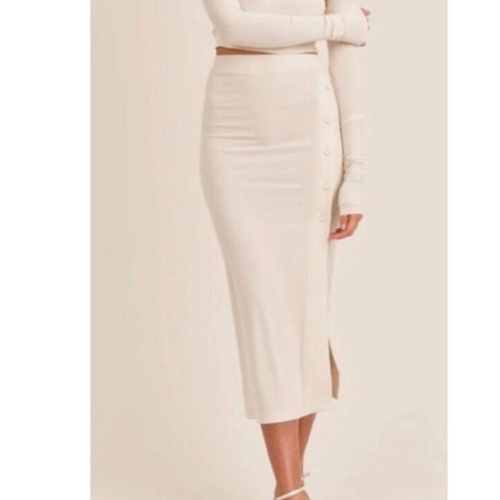 Mable Cream Cotton Pencil Skirt size medium